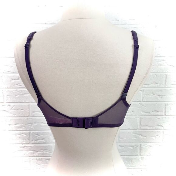 Victoria’s Secret Body by Victoria Lined Demi Purple Lace Bra Size 34B - Picture 2 of 3
